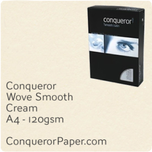 PAPER - wove.42529C, TINT:Cream, FINISH:Wove, PAPER:120gsm, SIZE:A4 210x297mm, QTY:250Sheets, WATERMARK:No